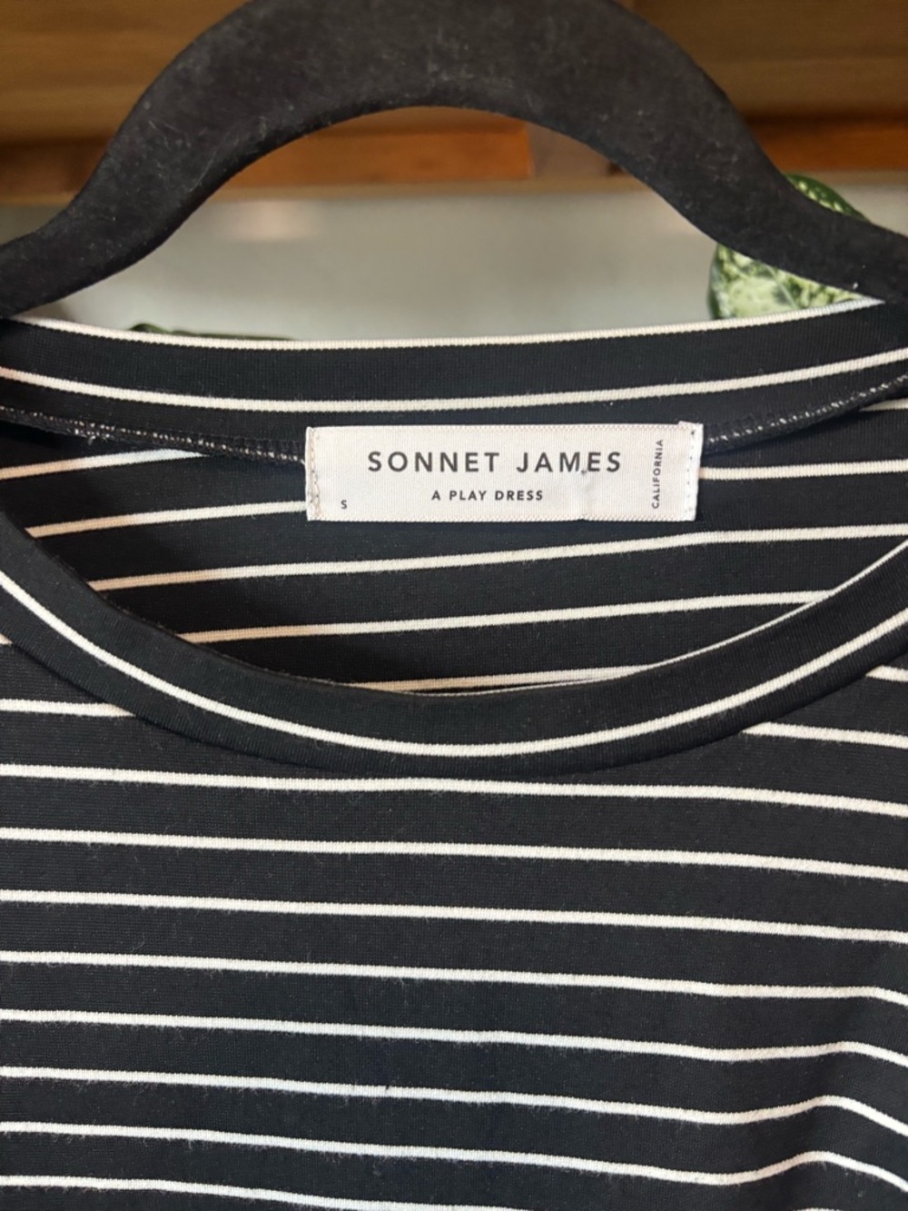 Sonnet James Black & White Striped Long Sleeve Play Dress | Small - Picture 2 of 5